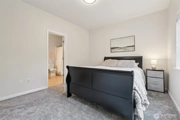 Lower level second primary bedroom - perfect for multigenerational living