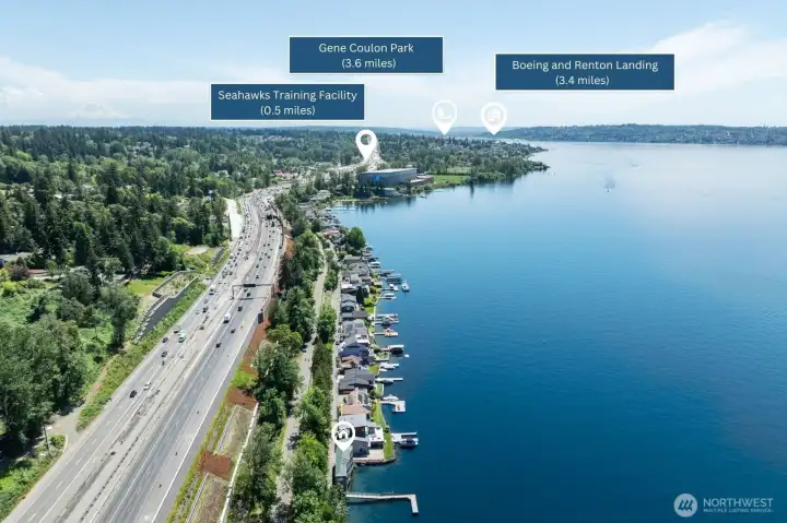 Waterfront living meets everyday convenience with quick access to shopping, dining, recreation, and major employers just minutes away. Positioned along the shoreline in Renton, this location keeps parks, trails, and city amenities close while maintaining a true waterfront lifestyle.