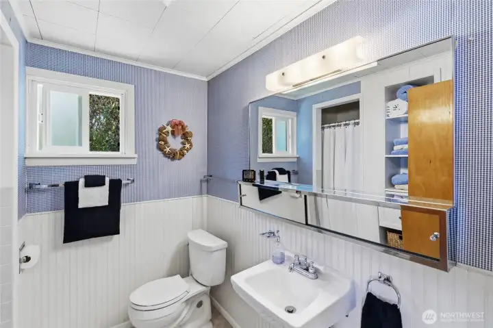 The guest wing includes a well-appointed 3/4 bathroom with a walk-in shower. The guest wing includes a well-appointed 3/4 bathroom with a walk-in shower.