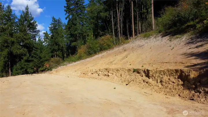 road is cut in