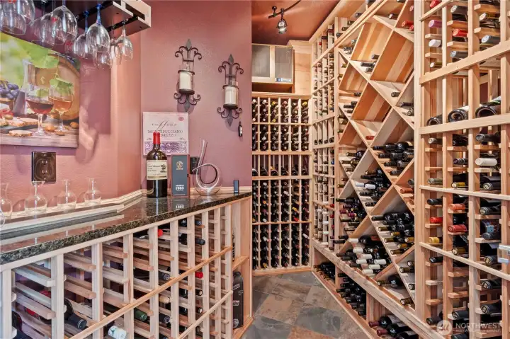 Chilled custom wine room