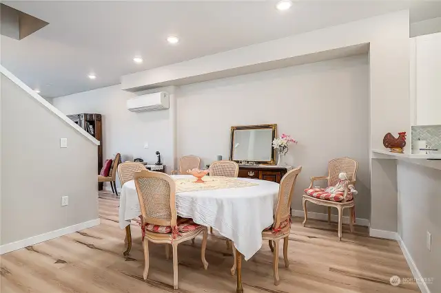 Dining area with kitchen bar