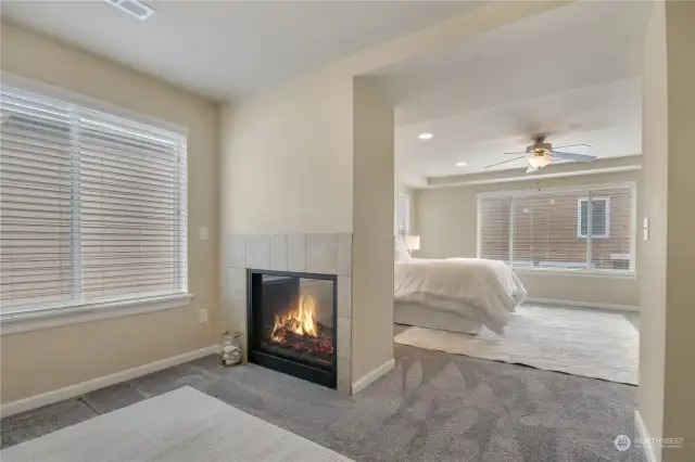 Double Sided Fireplace