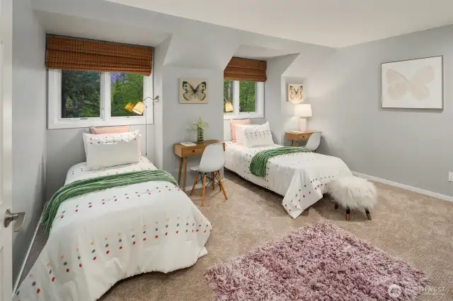 Oversized corner bedroom (1 of 3 secondary bedrooms upstairs)