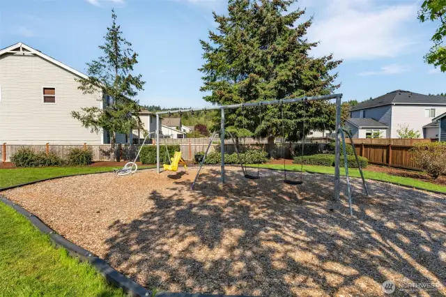 Basketball court & playground across the street