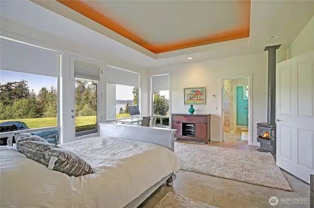 Gas Fireplace in Main Bedroom