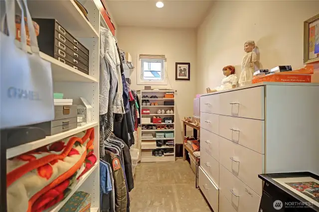 One of 3 Walk in Closets