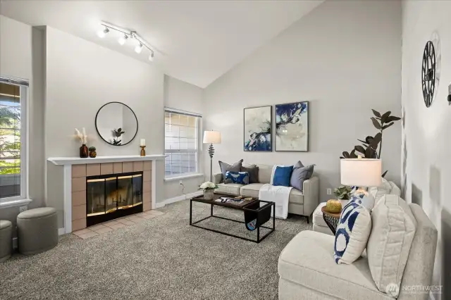 Vaulted Ceiling for more Spacious Feel