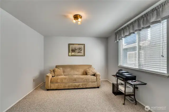 Mainfloor office is quite spacious and bright.  Makes a great place to work from home.