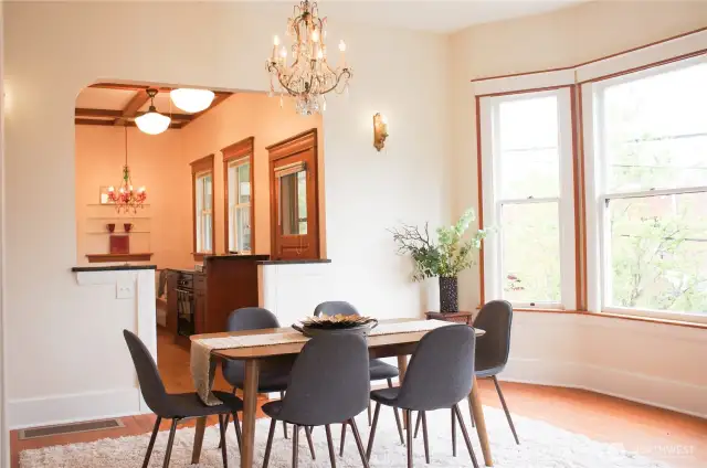 Dining room opens to main kitchen