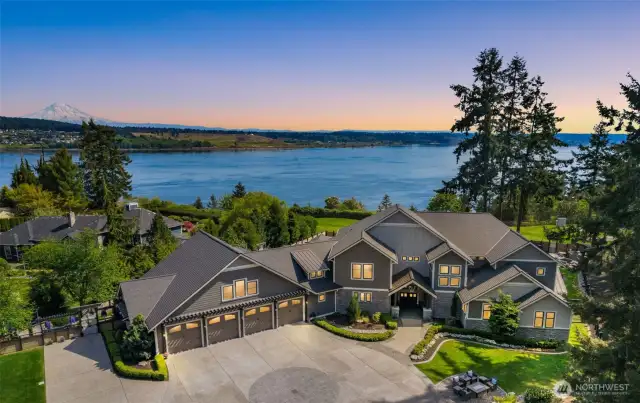Breathtaking views surround this Fox Island Retreat.