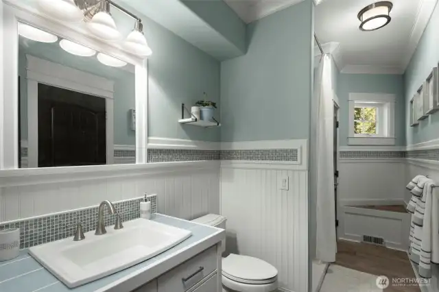 Main floor bath with shower.