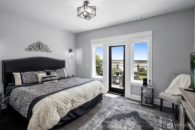 Bedroom with balcony on second floor. With it's own bathroom as well!
