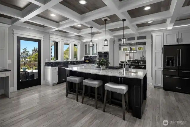 From the doggy door to the ceiling you have to see this kitchen!