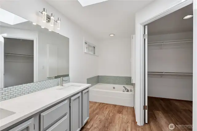Main Suite bathroom and walk-in closet