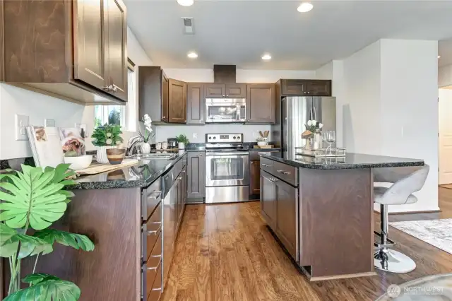 Modern Kitchen with Granite Counters