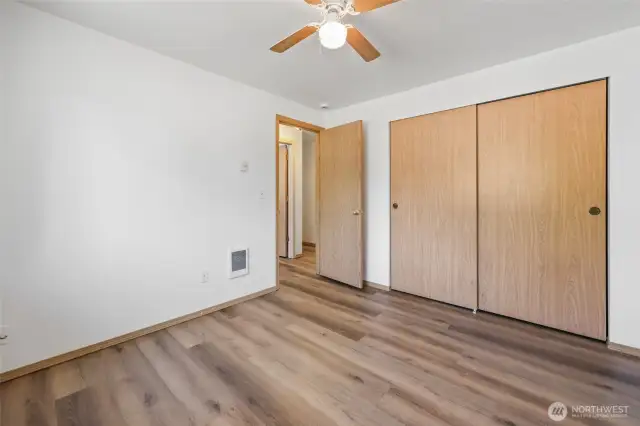 Bedroom #2 with ceiling fan