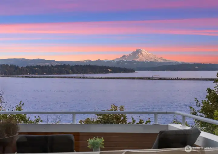 The view from the deck on the main floor.  Wait until you see the rooftop deck and the views from there!