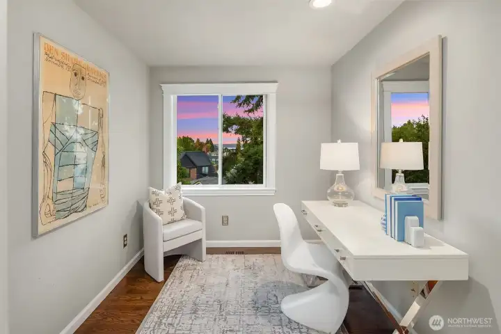 Main floor den/office.  This is also a great space to make into a large pantry or mudroom.  It is located just off the garage entrance and is perfect if you have lots of gear and need extra storage (Think Costco?)