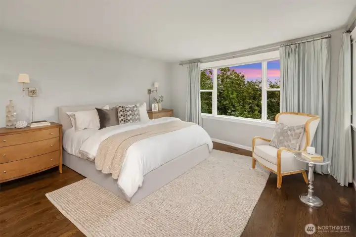 Primary bedroom.  (This is a king bed)