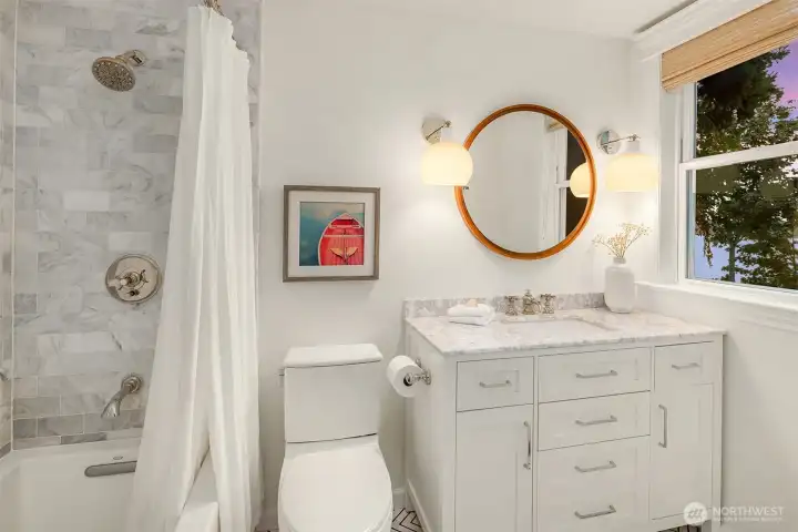 Completely remodeled, second full bathroom on this floor.