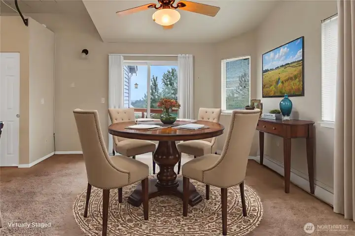 Virtually Staged Dining Area