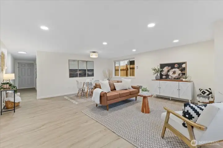 Living and dining area.