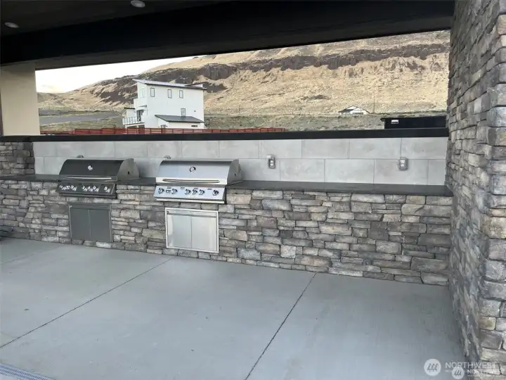 Outdoor barbeque area
