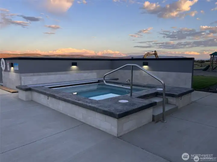 Separate hot tub to enjoy