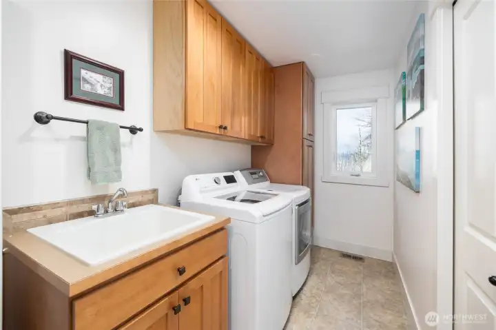 Utility room with sink on main level