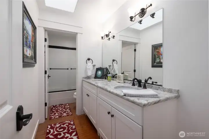 Full bath on upper level