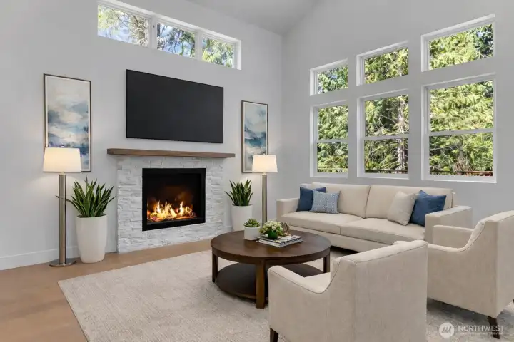 Virtually Staged Living Room