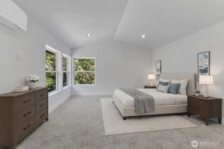 Virtually Staged Primary Bedroom