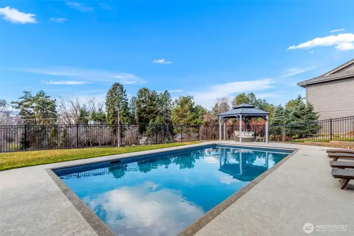 In-ground gunite pool