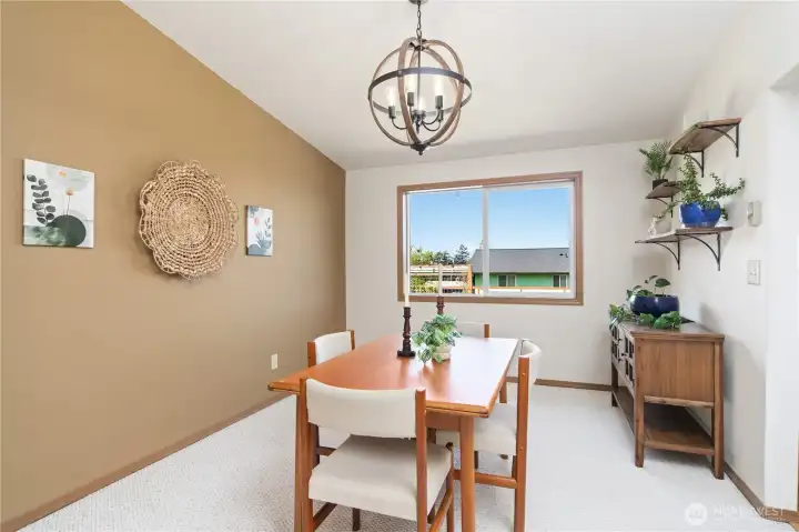 Bright and open dining area