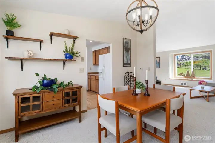Dining room looking back to the living area