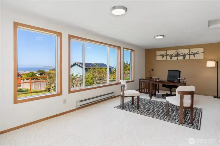 Bonus room with a view! large enough for a studio, workout room or .....