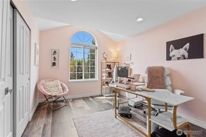 This is actually a bedroom currently used as a second office