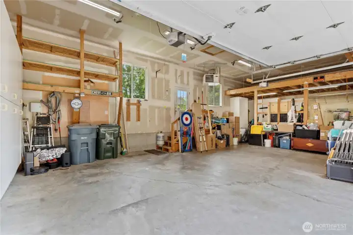 Enormous 4 car heated garage!