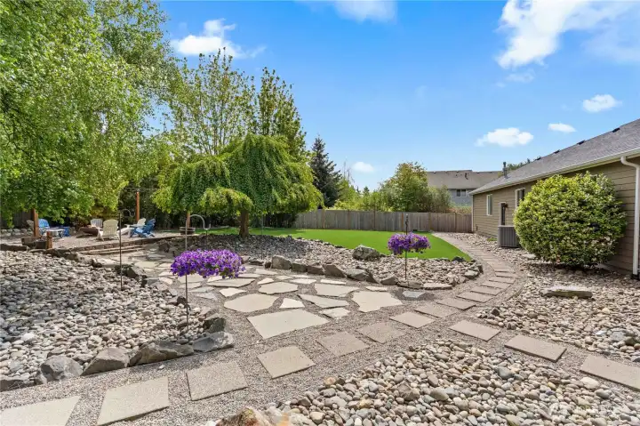This low maintenance yard is designed to live!