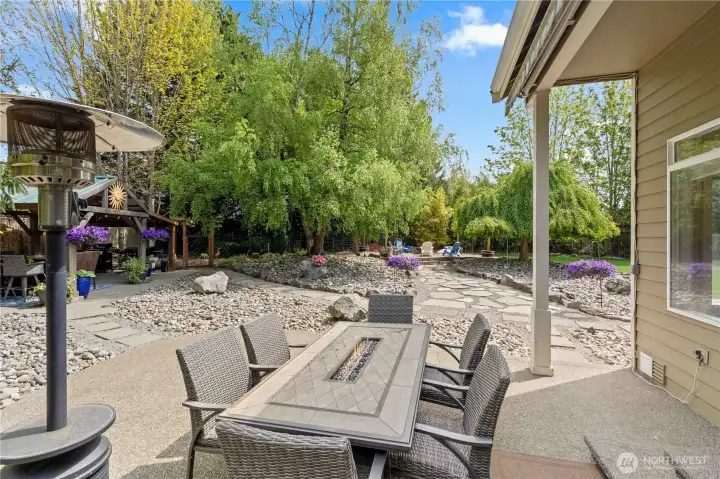 Fantastic patio space off of the great room!  Eat outdoors, work outdoors, plenty of space to relax