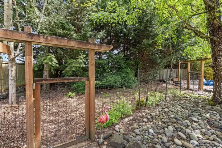 Built in dog run should you need one!