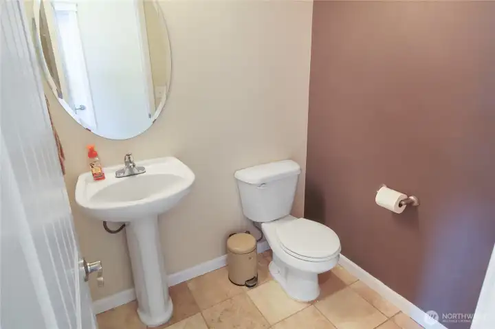 The main floor powder room. The main floor powder room.