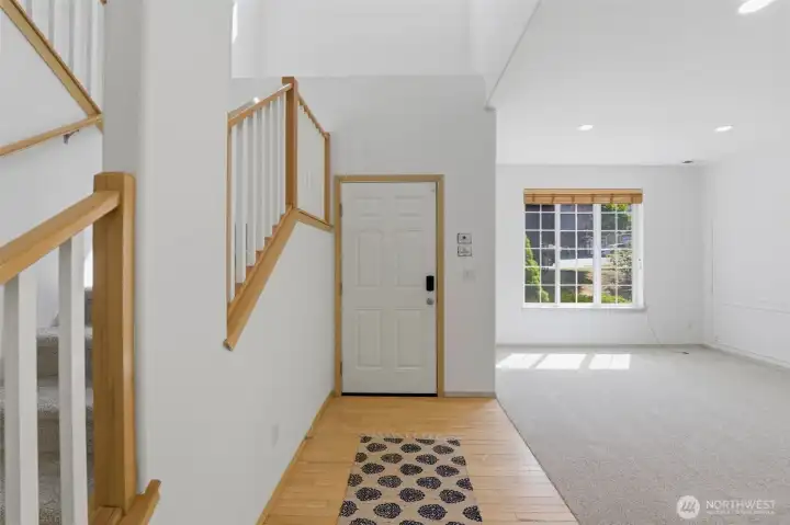 Vaulted ceilings in entry