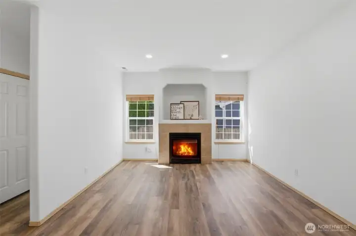 Cozy fireplace