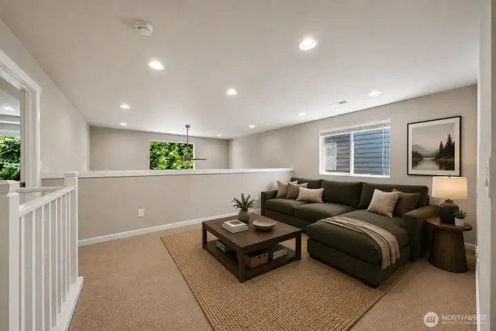 Virtually staged upstairs loft Virtually staged upstairs loft