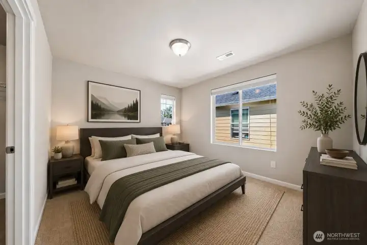 Virtually staged additional guest bedroom Virtually staged additional guest bedroom