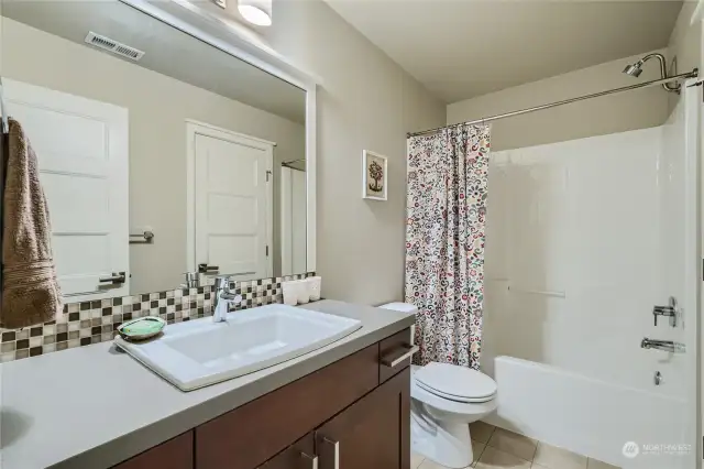 Private full bath upstairs