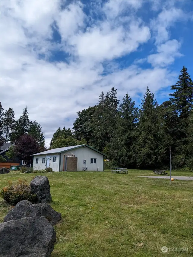 The club house next to the playground