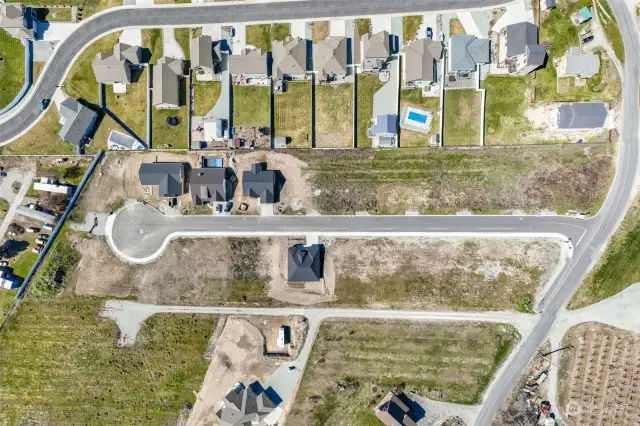 Top down aerial view.